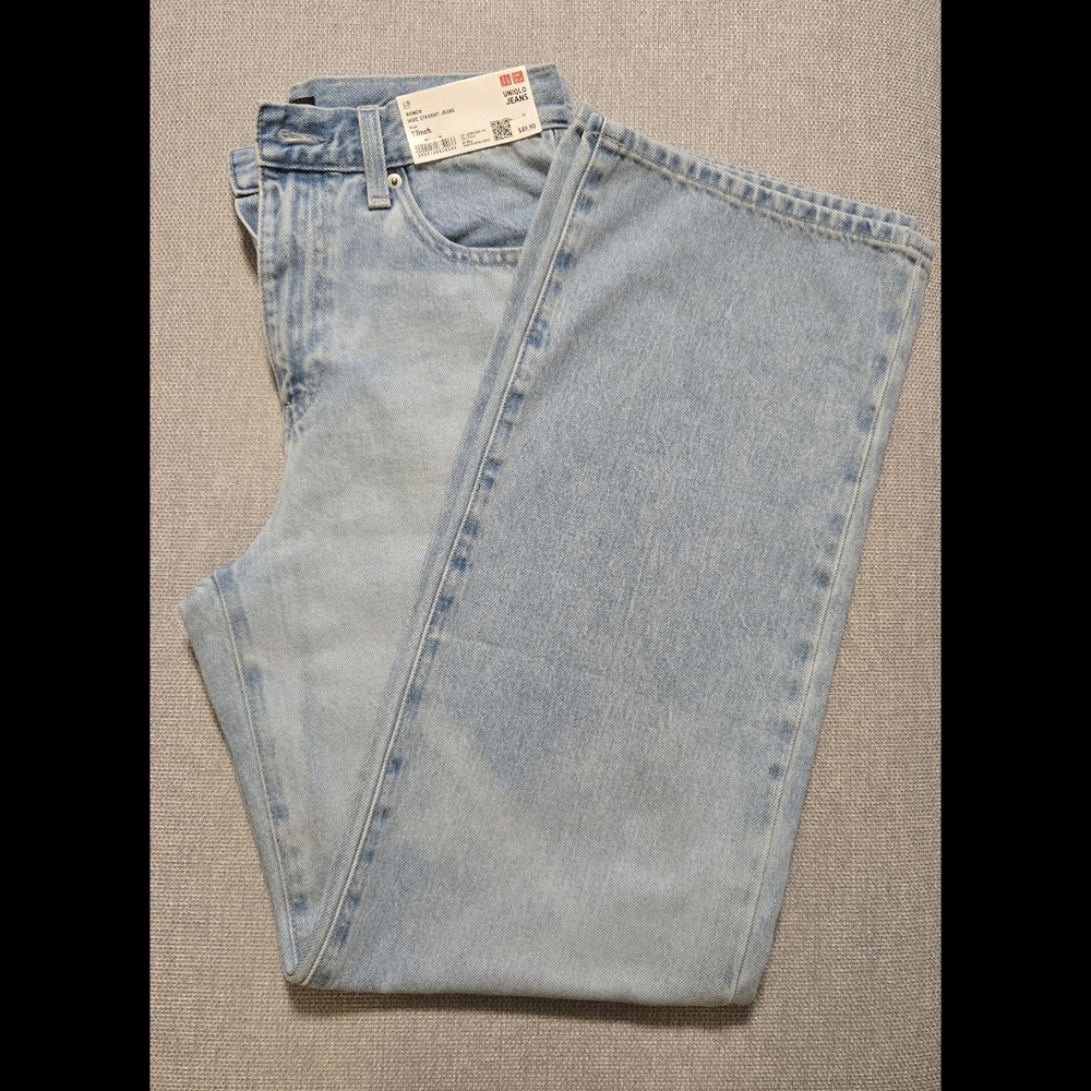 Uniqlo Blue Wide Straight Jeans